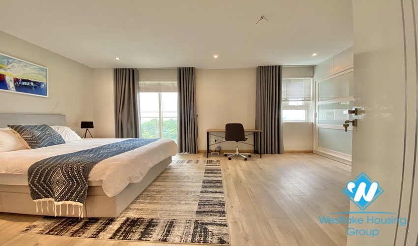 Scandinavian style golf course view 2 bedrooms apartment for rent in Ciputra, Hanoi